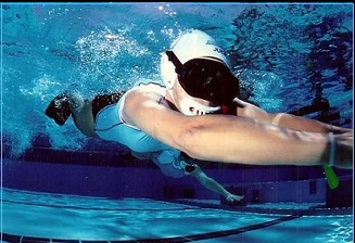 critical timing - down to play area on pool floor